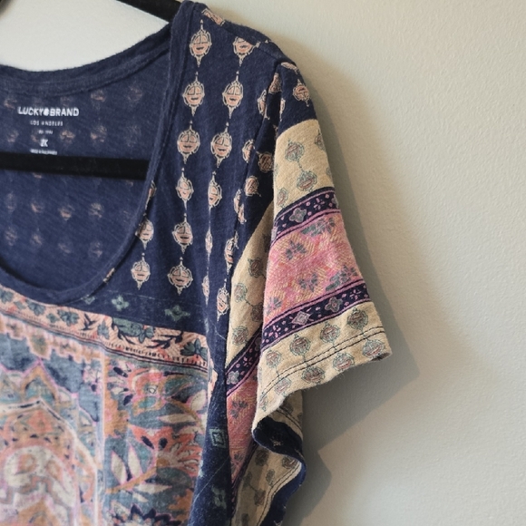 Women's Lucky Brand Short Sleeve Top – Size 2X - Picture 6 of 10